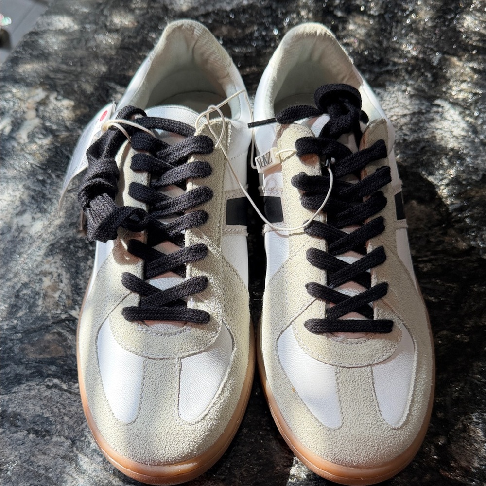 Zara Kids Beige and White Sneakers